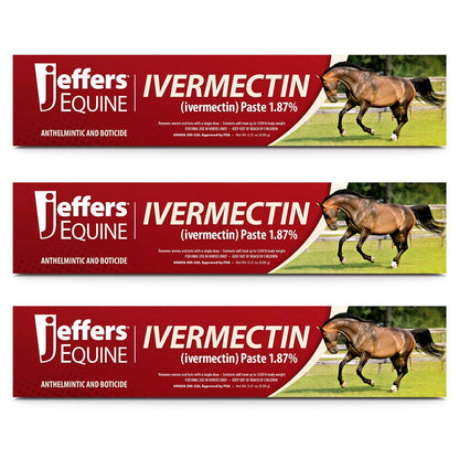 Jeffers Ivermectin Horse Dewormer Gel, Apple Flavored
