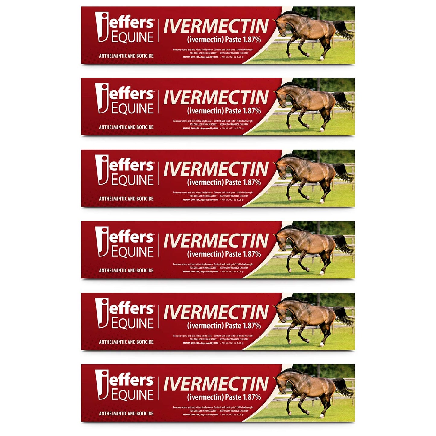 Jeffers Ivermectin Horse Dewormer Gel, Apple Flavored